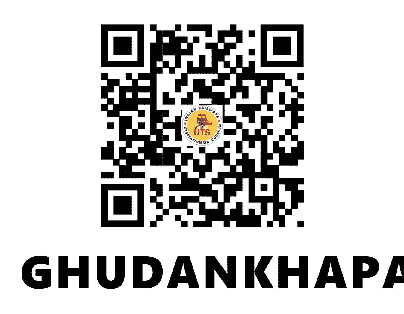UTS QR Code for GHUDANKHAPA - GDKP (CR - MADHYA PRADESH)